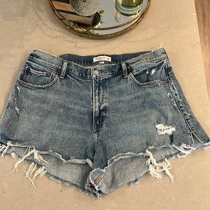 Abercrombie Curve Love Cut off Short High Rise